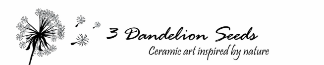 3 Dandelion Seeds ceramics